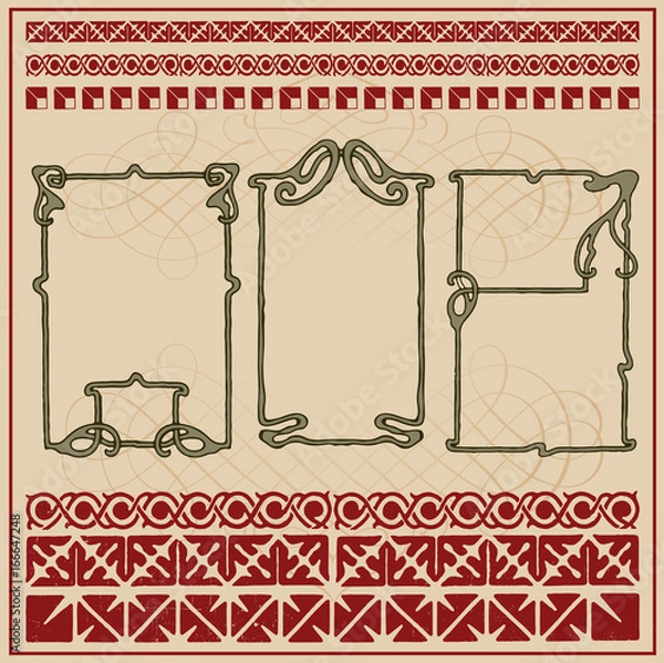 Obraz Art Nouveau frames and motifs