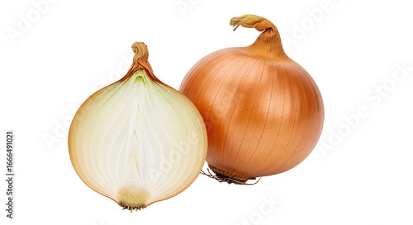 Obraz Isolated Onion with Half Onion