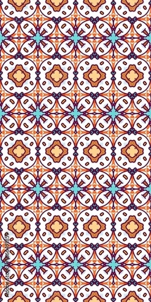 Fototapeta Quirky Doodles Cartoon Cookies geometric seamless pattern