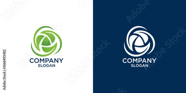 Fototapeta leaf logo design vector	