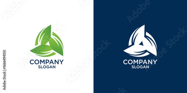 Fototapeta leaf logo design vector	