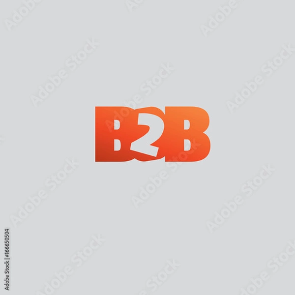 Obraz Letter B2B logo icon design template elements