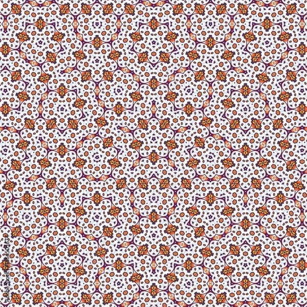 Fototapeta Fiesta Patterns Vibrant Mandala geometric seamless pattern