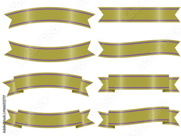 Obraz いろいろリボンセット鶯紫