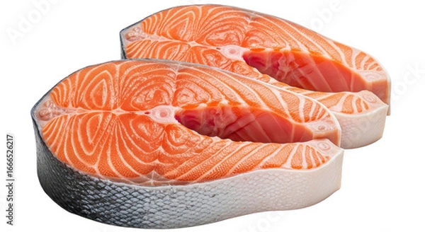 Obraz Isolated Salmon fillets