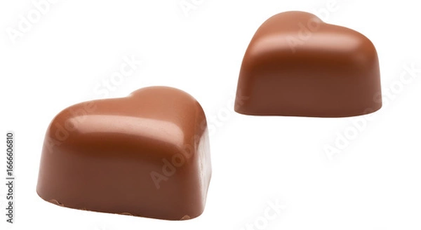 Obraz Isolated Chocolate Hearts