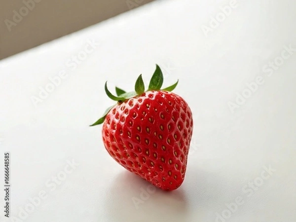 Fototapeta Bright red strawberries with a fresh texture, suitable for healthy food concepts, sweet fruit, and desserts.
