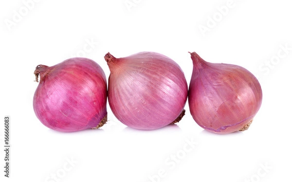 Obraz cała szalotka nieobrana na białym tle