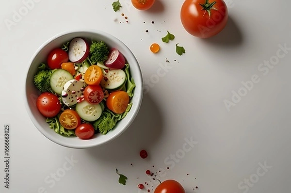 Obraz tomato salad with feta cheese