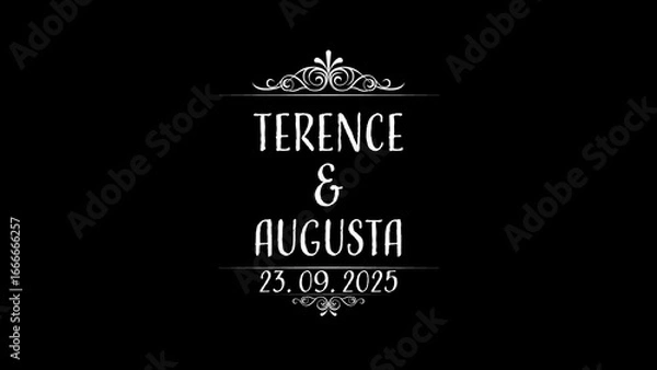 Obraz Minimal Wedding Romantic Title 05