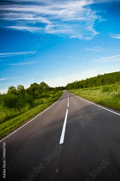 Obraz black highway road