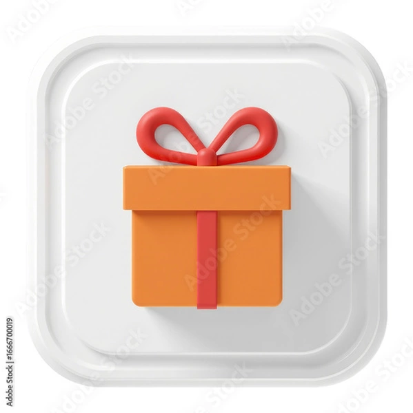 Obraz Minimalist Gift Box Icon
