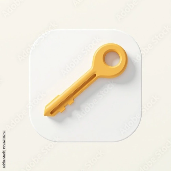 Obraz Minimalist Key Icon