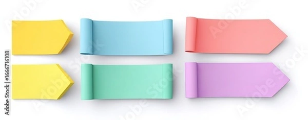 Fototapeta Colorful directional sticky notes