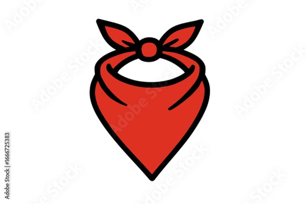 Fototapeta Vector Illustration of Red Bandana Icon