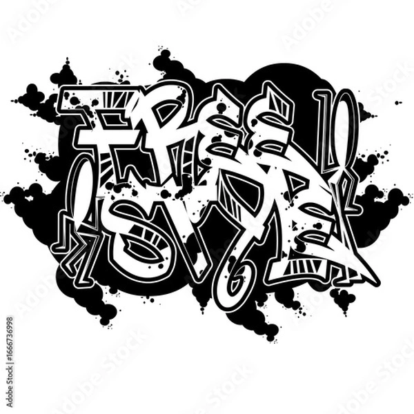 Fototapeta vector illustration in graffitti format