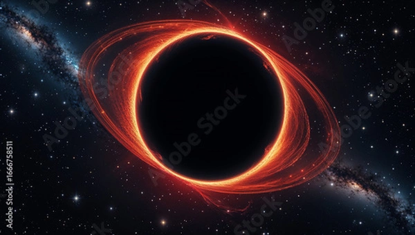 Fototapeta Stunning Artistic Representation of a Black Hole in Space