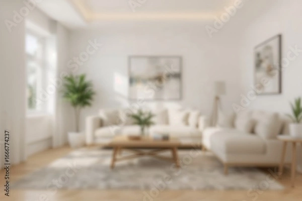 Obraz Softly lit abstract living space with blurred effect for background use