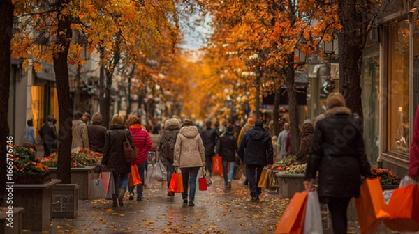 Fototapeta The change of seasons affects shopping habits and moods.