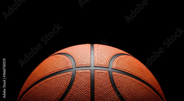 Fototapeta Basketball Close-Up: Dramatic Lighting, Textured Surface