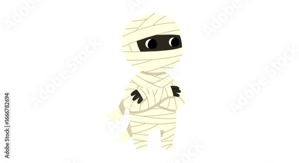 Fototapeta Flat Mummy Character