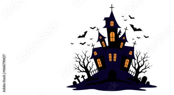 Fototapeta Flat Haunted House
