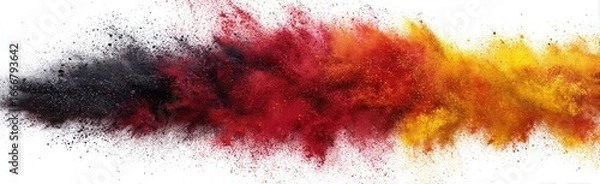 Obraz Colorful powder explosion on white background (12)