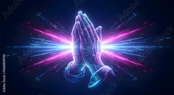 Fototapeta Praying Hands,generative AI