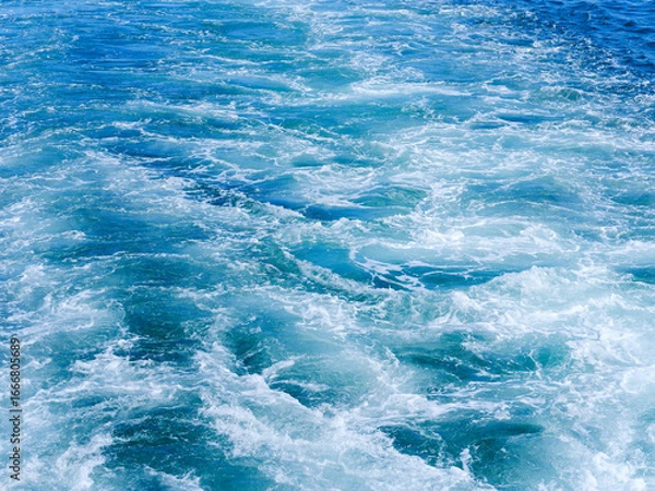 Obraz waves behind a moving boat