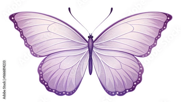 Obraz Delicate lavender butterfly with intricate wing patterns floating gracefully isolated