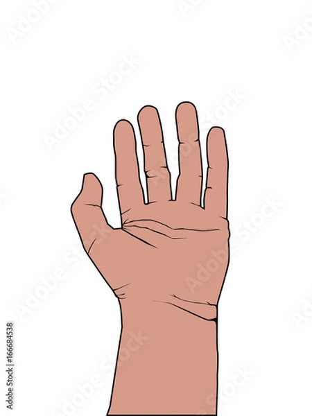 Obraz High Five Finger Communication Hand Illustration