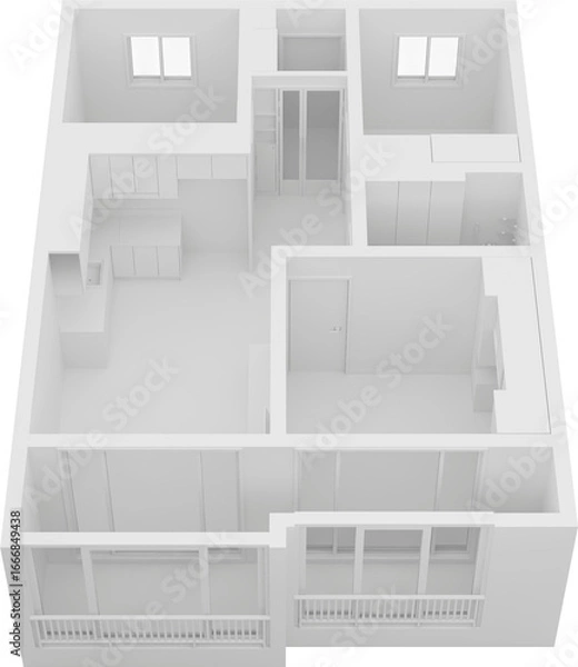 Obraz Apartment floor plan three-dimensional