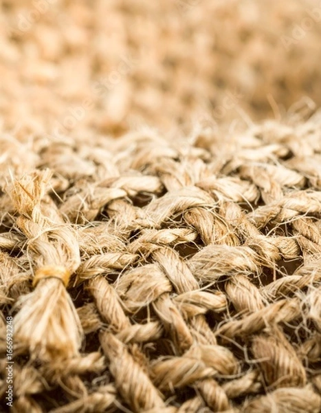 Obraz Generated image Woven Jute Pattern Background in Soft Earth Tones