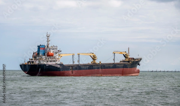 Obraz The bulk ship on spot-check