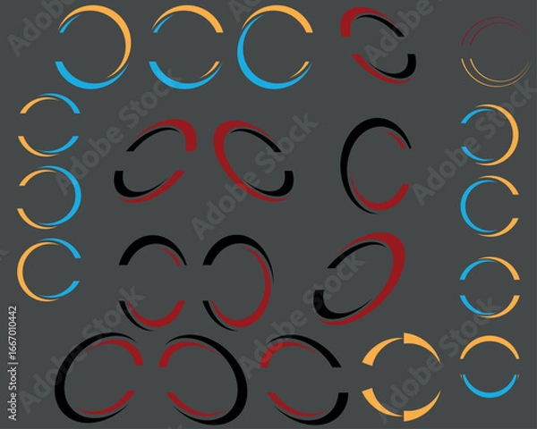 Fototapeta Various round shape circle vector file