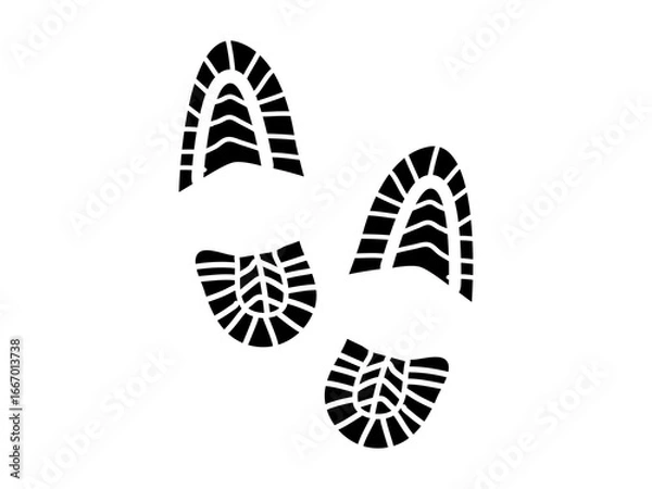 Obraz Shoe Footprints Icon Vector Isolated on White Background Illustration