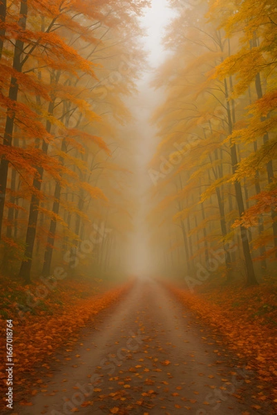 Obraz road in the forest