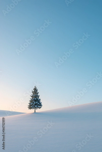 Obraz snow covered trees