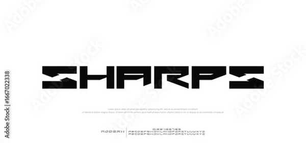 Fototapeta modern luxury capital alphabet letter logo design