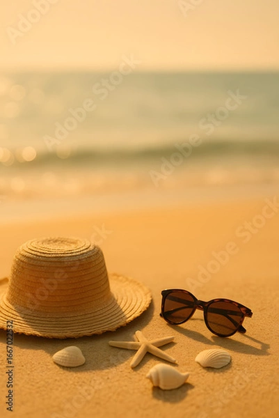 Obraz sunglasses on the beach