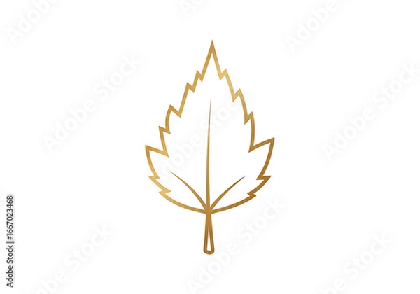 Fototapeta A gold leaf design with intricate detail against a dark background.