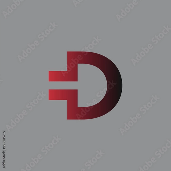 Fototapeta ED logo design vector