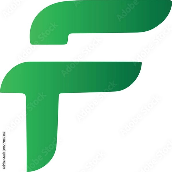 Fototapeta F leaf vector design logo