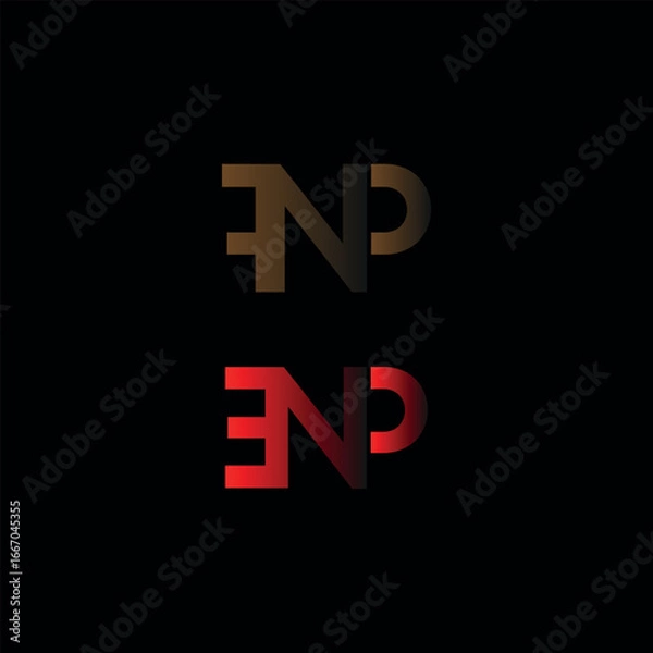 Fototapeta ENP shape design logo vector
