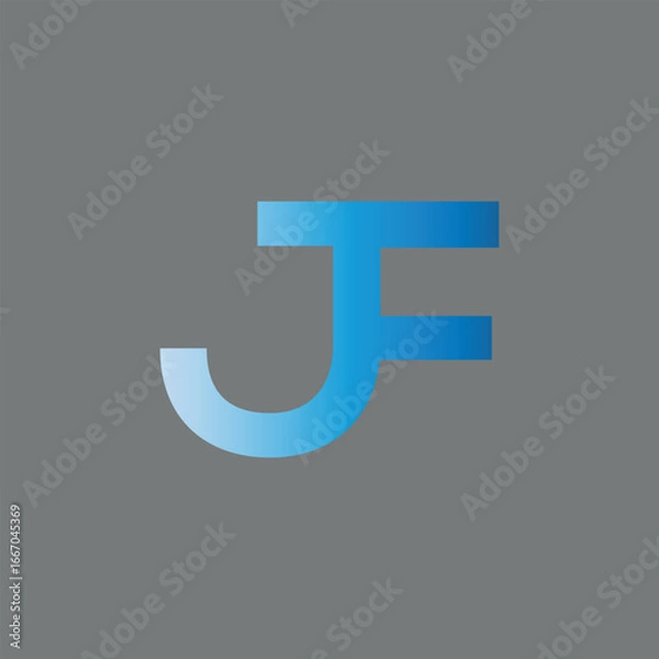 Fototapeta JF logo design vector