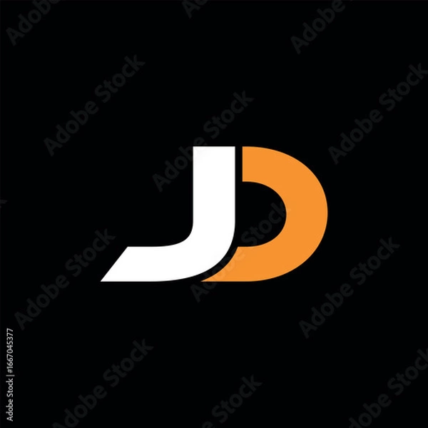 Fototapeta JD logo design vector