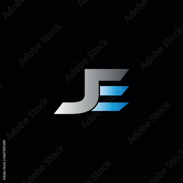 Fototapeta JE logo design vector