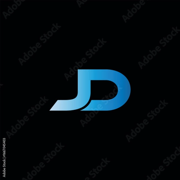 Fototapeta JD logo design vector