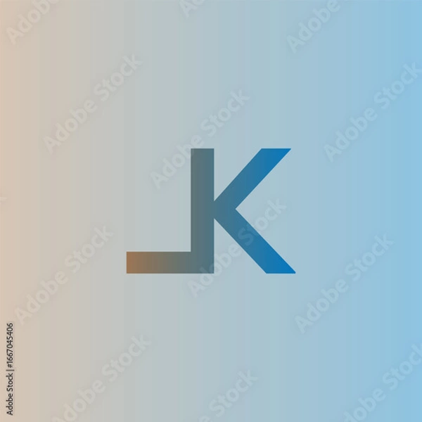 Fototapeta KL logo design vector