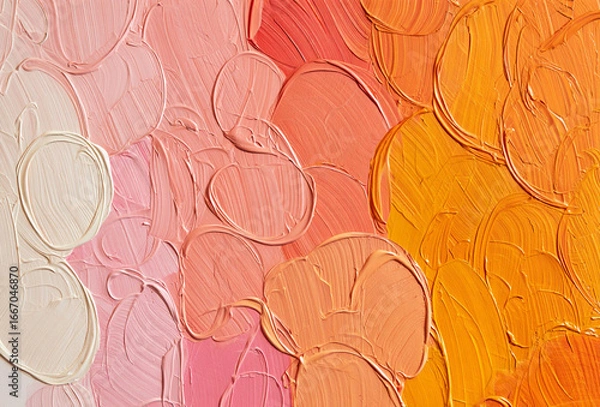 Fototapeta Abstract textured background with warm gradient of pink to orange colors